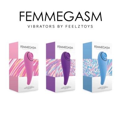 FeelzToys - FemmeGasm Tapping & Tickling Vibrator Turkusowy